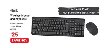 Visions Electronics Elink wireless mouse and keyboard offer