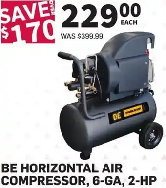 Co-op Be Horizontal Air Compressor, 6-GA, 2-HP offer