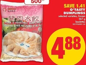 No Frills O'Tasty Dumplings 567g offer