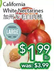 Ample Food Market California white nectarines offer