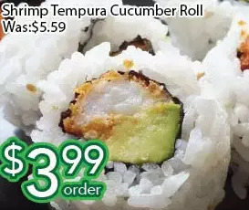 Ample Food Market Shrimp tempura cucumber roll offer
