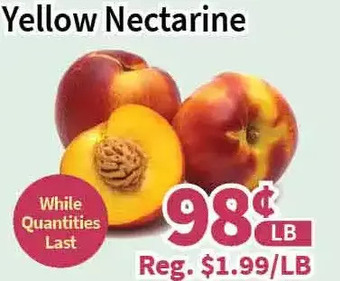 Blue Sky Supermarket Yellow nectarine offer