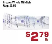Top Food Supermarket Frozen whole milkfish offer