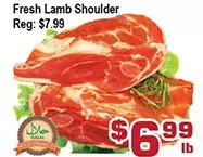 Top Food Supermarket Fresh lamb shoulder offer