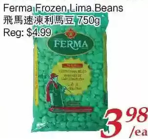 Tone Tai Supermarket Ferma frozen lima beans offer