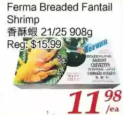 Tone Tai Supermarket Ferma breaded fantail shrimp offer
