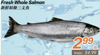 Seasons Foodmart Fresh whole salmon offer