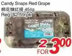 Candy snaps red grape