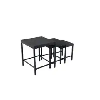 Lowe's Allen + roth 19.88-in square wicker outdoor nesting side tables - set of 3 offer
