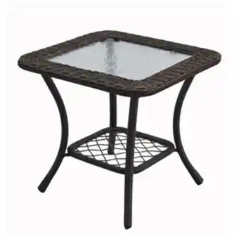 Lowe's Style selections spruce hills 19.9-in square outdoor side table offer