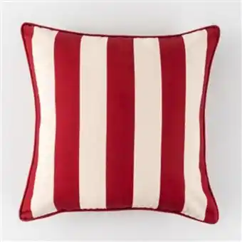 Lowe's Style selections 18-in x 18-in outdoor cushion with red and white stripes offer
