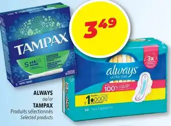 Familiprix Always /Tampax offer