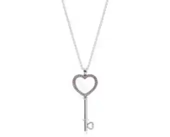 Pandora Grand loquet flottant clé en cœur, cristal de saphir et cz rose fuchsia de fantaisie offer