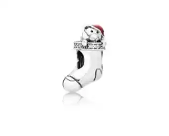 Pandora Bas de noël, émail rouge et cz incolore offer
