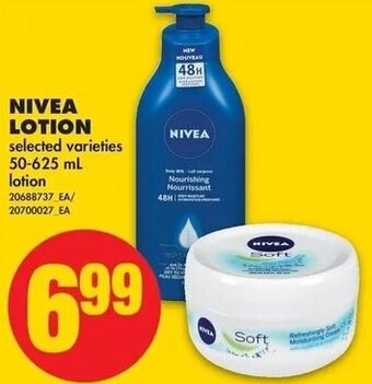 No Frills Nivea Lotion 50-625ml offer