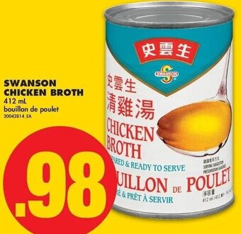 No Frills Swanson Chicken Broth 412ml offer
