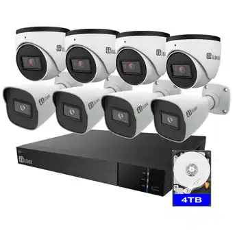 Best Buy 【2022 new】elder 4k security camera system 8mp, 8-camera poe smart nvr sony sensor surveillance kit outdoor 4tb hdd audio, wir offer