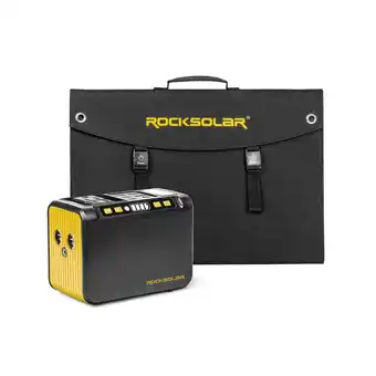 Best Buy Rocksolar power station with solar panel - rs81 80w weekender portable power generator kit and 30w 12v foldable solar panel offer