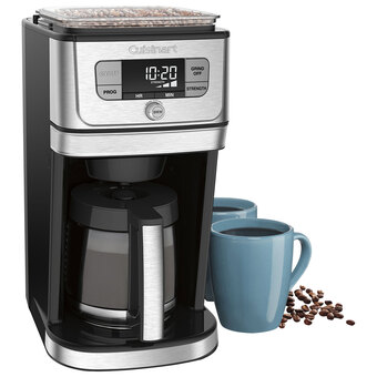 Best Buy Cuisinart automatic burr mill coffee grinder and maker - 12-cup - black/stainless steel offer