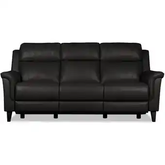The Brick David genuine leather power reclining sofa with power headrests | loveseat | chair offer