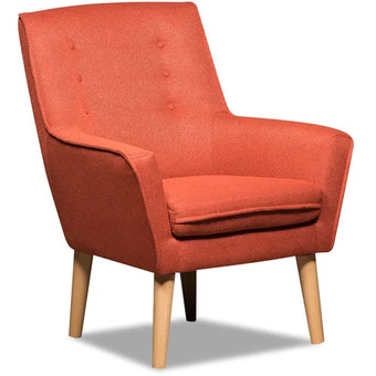 The Brick Arni linen-look fabric accent chair - orange offer