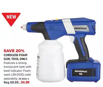 Canadian Tire Simoniz cordless foam gun offer