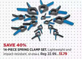 Canadian Tire 14-piece spring clamp set offer