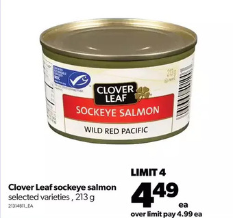 Real Canadian Superstore Clover leaf sockeye salmon offer