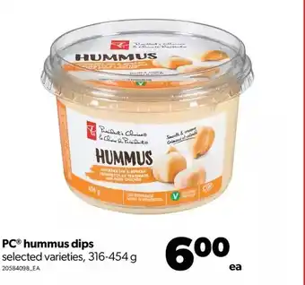 Real Canadian Superstore Pc hummus dips offer