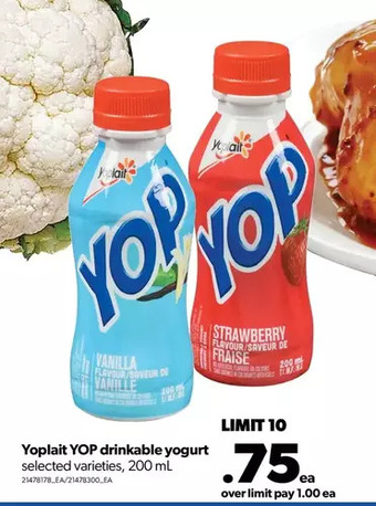 Real Canadian Superstore Yoplait yop drinkable yogurt offer