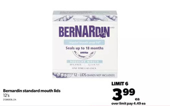 Real Canadian Superstore Bernardin standard mouth lids offer