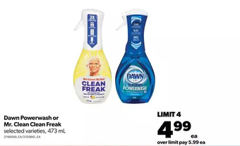 Real Canadian Superstore Dawn powerwash or mr. clean clean freak offer