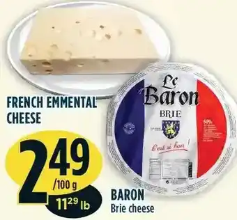 Marché Adonis French emmental cheese | baron brie cheese offer