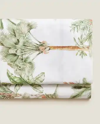 Palm tree print flat sheet