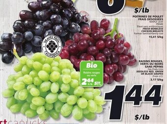 IGA Raisins Rouges, Verts Ou Noirs Sans Pépins offer