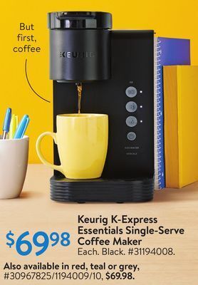 Walmart Keurig k-express essentials single-serve coffee maker offer