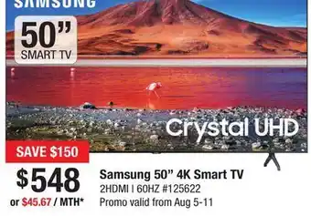 Bad Boy Superstore Samsung 50" 4k smart tv offer