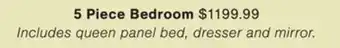 Ashley Furniture Drystan 5 piece bedroom bed offer