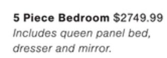 Ashley Furniture 5 piece bedroom offer