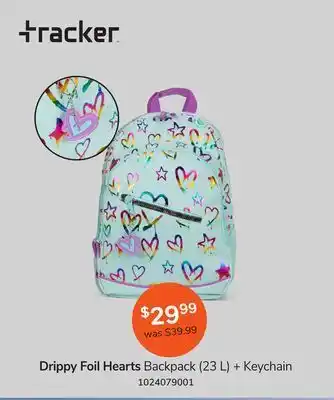 Bentley Tracker drippy foil hearts backpack (23 l) + keychain offer