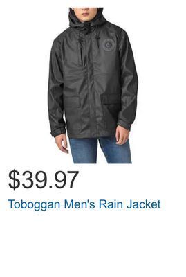 Costco Toboggan men's rain jacket offer