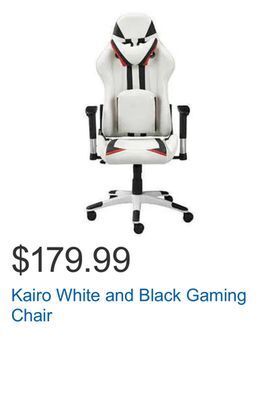 Costco Kairo white and black gaming chair offer