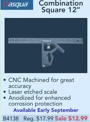 Busy Bee Tools Dasqua combination square 12" offer