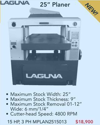 Busy Bee Tools Laguna 25" planer offer