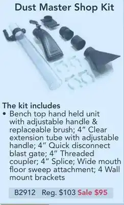 Busy Bee Tools Dust master shop kit offer