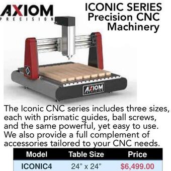 Busy Bee Tools Axiom cnc iconic series precision cnc machinery offer