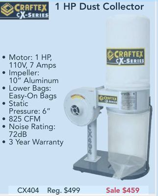 Busy Bee Tools 1 hp dust collector offer