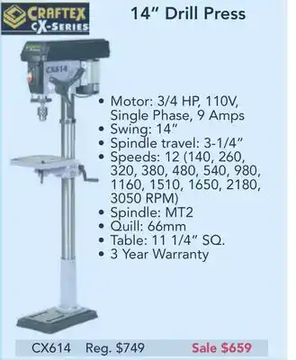 14" drill press