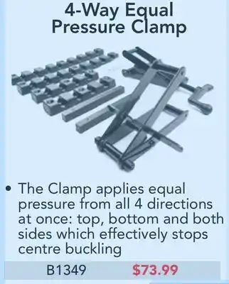 Busy Bee Tools 4-way equal pressure clamp offer