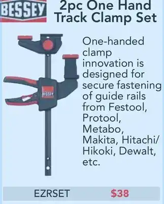 2pc one hand track clamp set